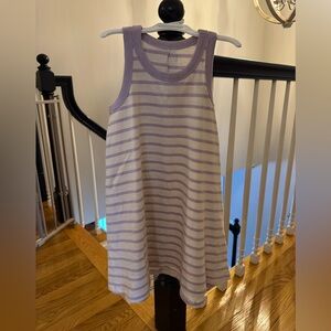 GAP Purple and White Striped Casual Kids Dress
